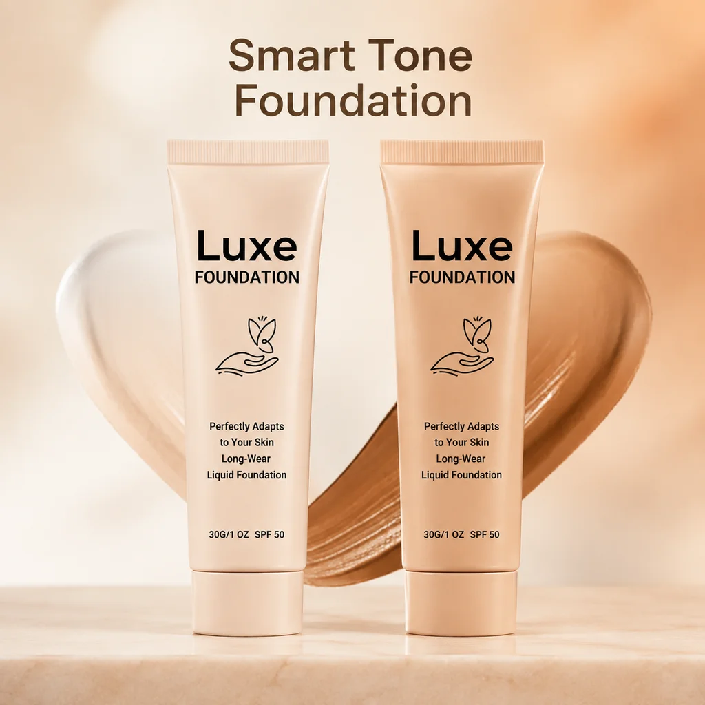 Temperature Adapting Foundation Long Lasting Liquid Foundation Natural Makeup Base Lightweight Face Makeup Skin Tone Matching