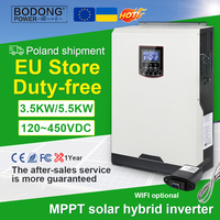 Solar Hybrid Inverter 24v 3.5kW 48V 5.5kW 220VAC 120-450VDC with Mpt Solar Charge Controller