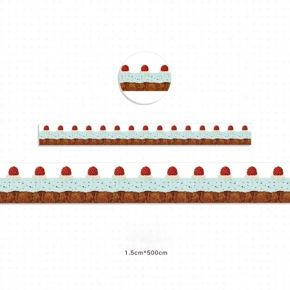 

Multi-Pattern Fruit Cake Washi Tape Adhesive Crafts Making Journal Notes Cake Theme Fruit Pattern Scrapbooking Tape Scrapbooking