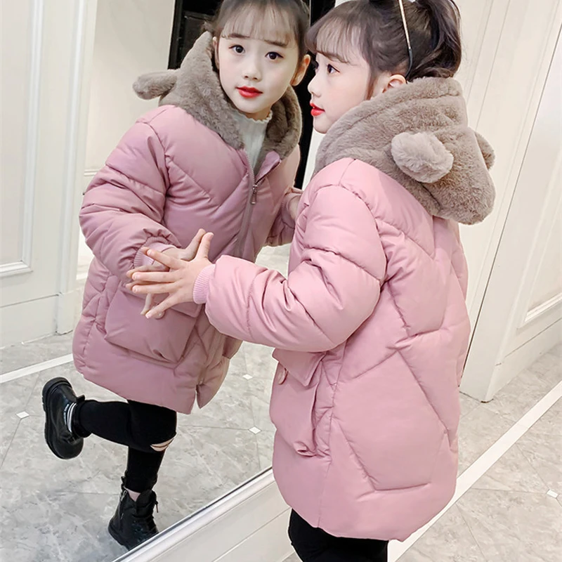 

Детская хлопковая одежда, куртки для девочек и мальчиков, теплая верхняя одежда с капюшоном, осенне-зимние детские пальто для девочек, повседневная одежда с мультяшным принтом