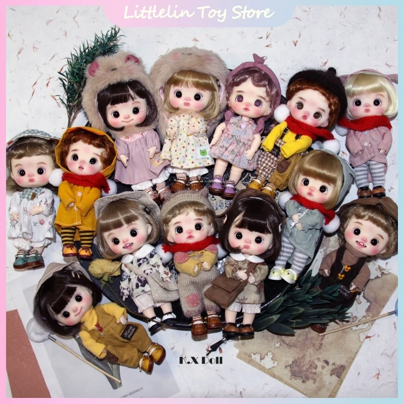 

Original Ob11 Doll Movable-Eye Baby Head Diy 1/12 Scale Bjd Joint Doll Designer Trendy Toys Handmade Custom Doll Full Set Gift