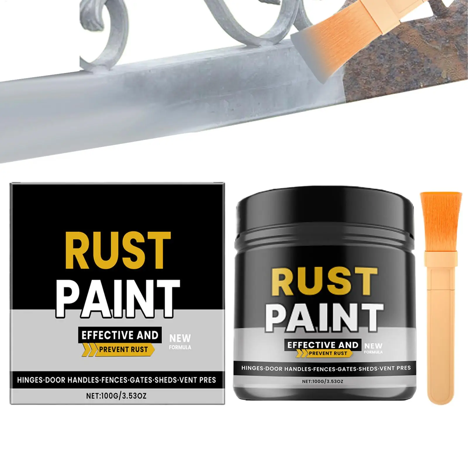 Rust Reformer Quick-Dry Water-Baseds Rustproof Agent 100g Anti Rust Reformer Metal for Truck Trailer Automotive Sedan SUV Car