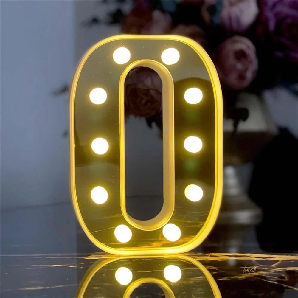 Decorative Led Illuminated 3d Letter O Big Size Organization Birthday, Marriage Proposal, Celebration