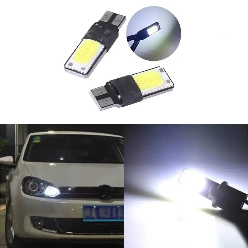 2pcs Canbus Error Free Mini Signal Lamp LED COB T10 License Plate Lamp High Power High Quality White Side Lamp Car