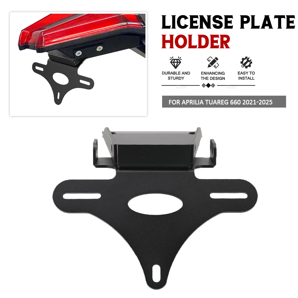 

Motorcycle License Plate Holder Bracket Rear Tail Tidy Fender Eliminator Kit For Aprilia Tuareg 660 2021-2022-2023-2024-2025