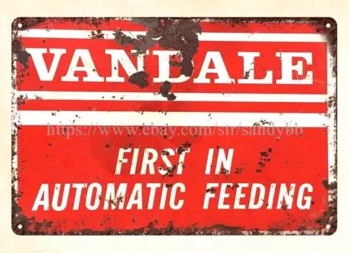 Vandale Feeder live stock farm feed metal tin sign house home decorating sign