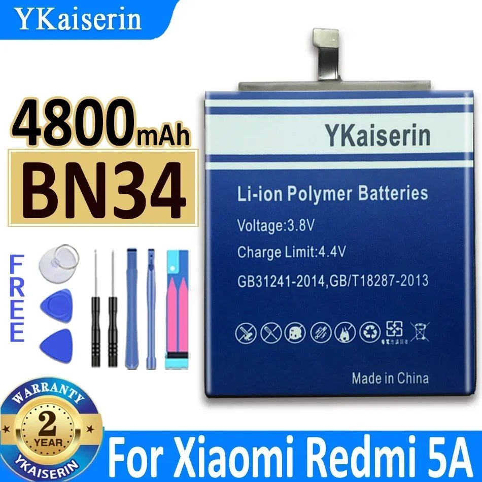 YKaiserin Battery For Xiaomi Mi Pocophone F1/note2/Note3/9T/For Redmi 3/3S/3X/4/4Pro/4A/5/5A/5Plus/K20/4/4X/4XPro/7/Pro
