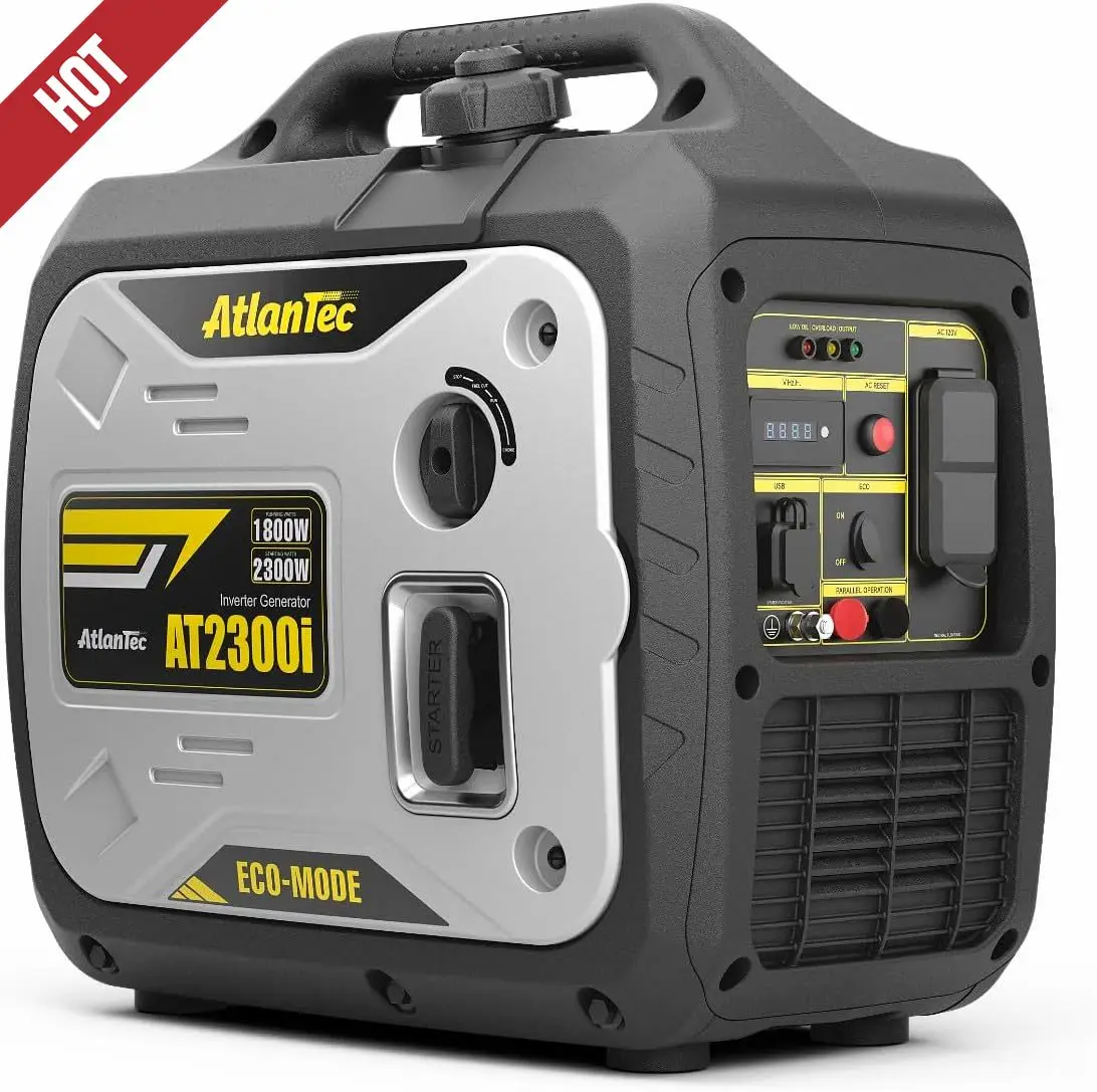 

Portable Inverter Generator 2300-Watt Gas Powered - Super Quiet Gas Generators for Camping,Tailgating,Home Emergency Home Backup