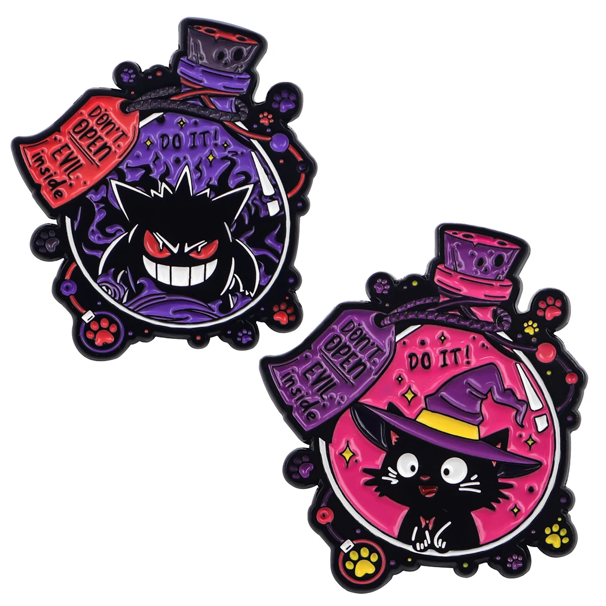 

Anime Enamel Pins Metal Bottle Cat Brooch Backpack Hat Bag Collar Lapel Badges Men Women Fashion Jewelry Collection Gift
