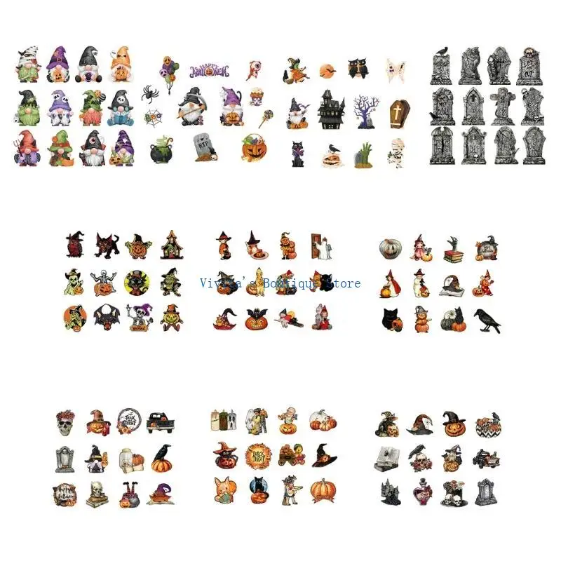 

Halloween Window Stickers Refrigerator Stickers Door Cling Decorations M76D