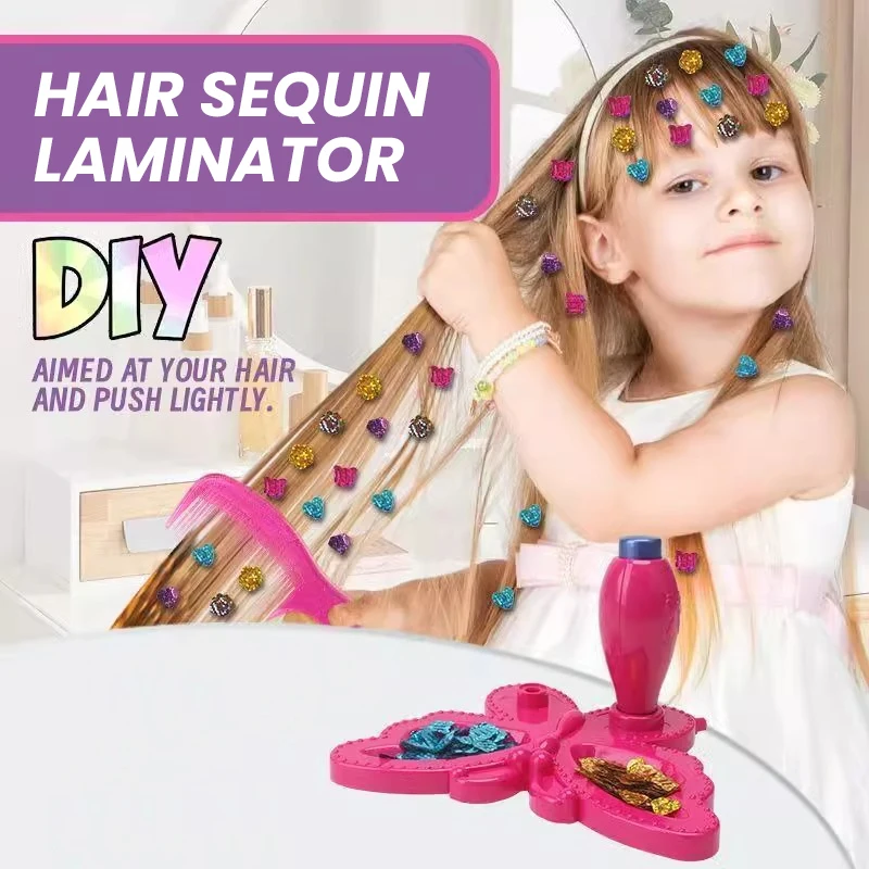Haar Pailletten Laminator Magic Blingbling Diamant Boormachine Speelgoed voor Meisjes Sticker DIY Sieraden Decoratie Accessoires Geschenken