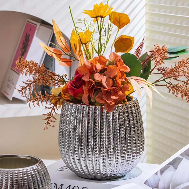 pot ceramic Phalaenopsis New Year's bucket light luxury high sense non-porous green plant potted