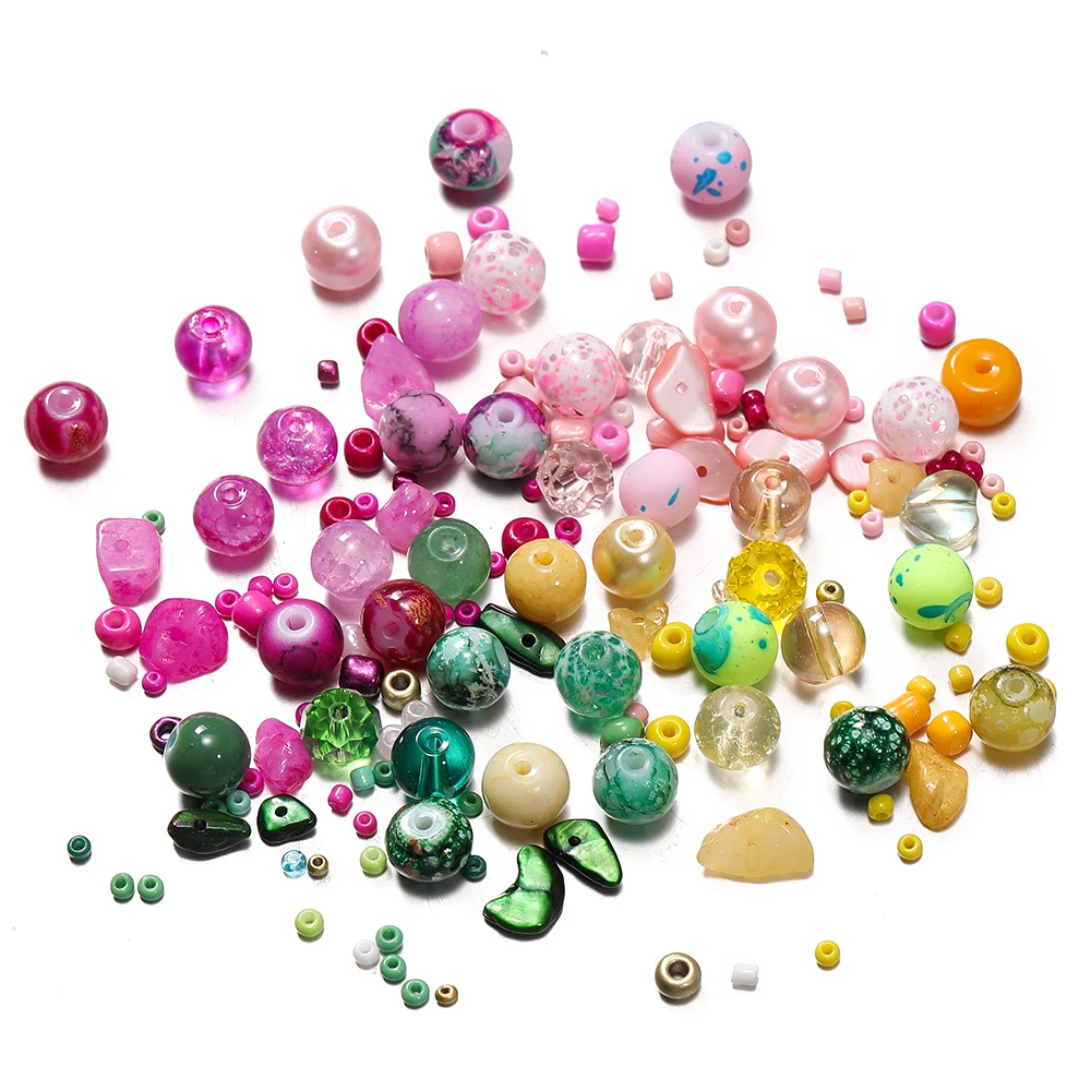 20g/Lot 8mm Mixed Glass Irregular Shape Charm Seed Loose beads for Handmade DIY Necklace Bracelets Jewelry Accessories