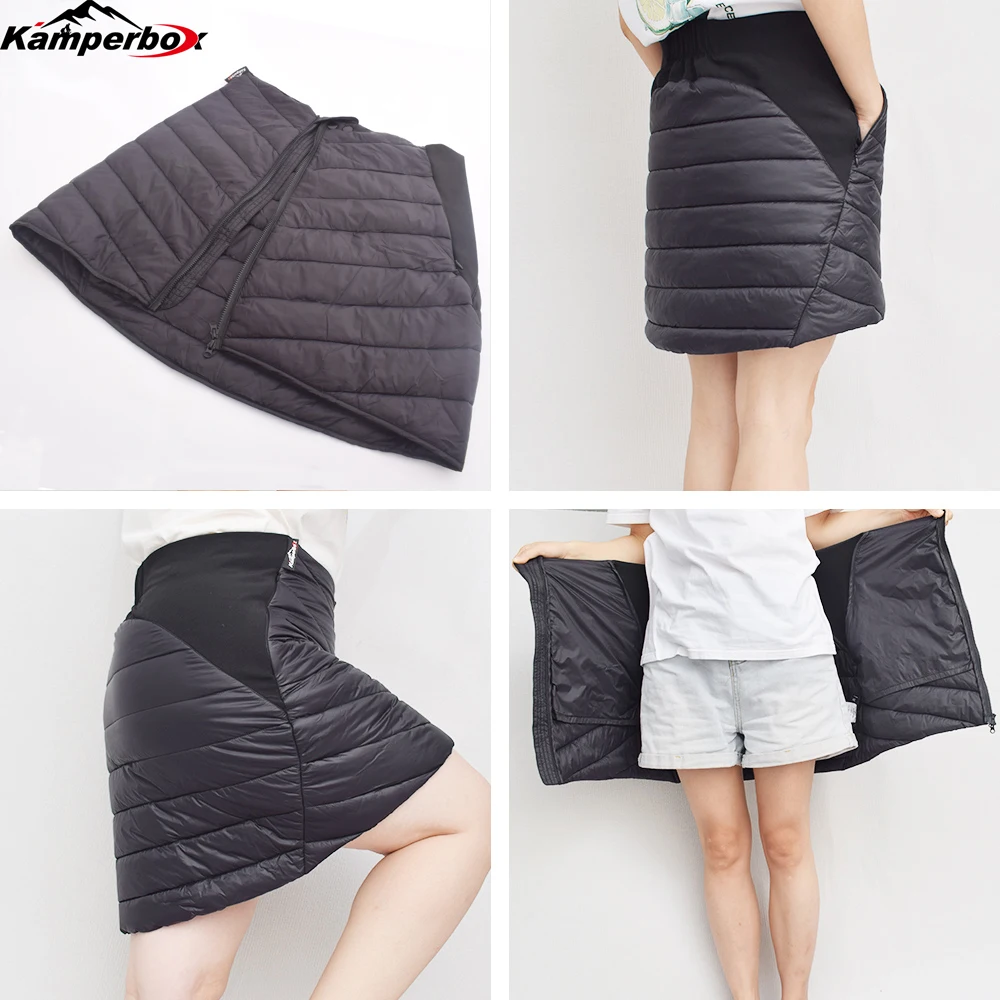 Kamperbox أسفل تنورة المشي لمسافات طويلة الشتاء السراويل النساء في الهواء الطلق تنورة الحرارية الشتاء المشي لمسافات طويلة السراويل الاصطناعية شغل المشي لمسافات طويلة تنورة المشي لمسافات طويلة