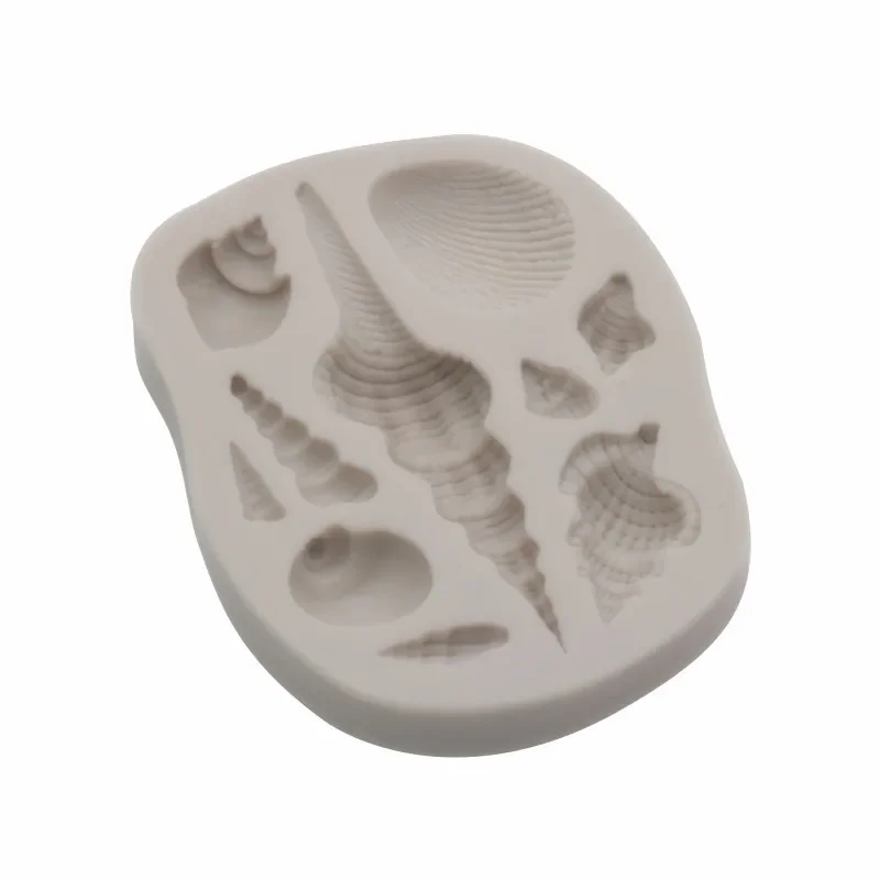 Cartoon Ocean Fish Fondant Shell Conch Cake Silicone Mold Candy Chocolate Mould Decorative clay epoxy silicone mold