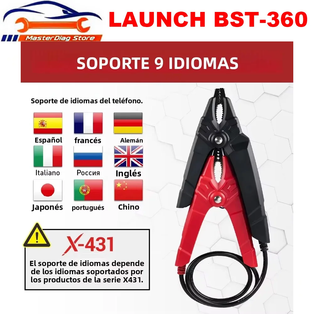 Probador de Baterías Bluetooth Launch X431 BST360 Compatible con X-431 PRO GT, X-431 PRO V4.0, X-431 PRO3 V4.0, X-431 PRO5, X-431 PAD V