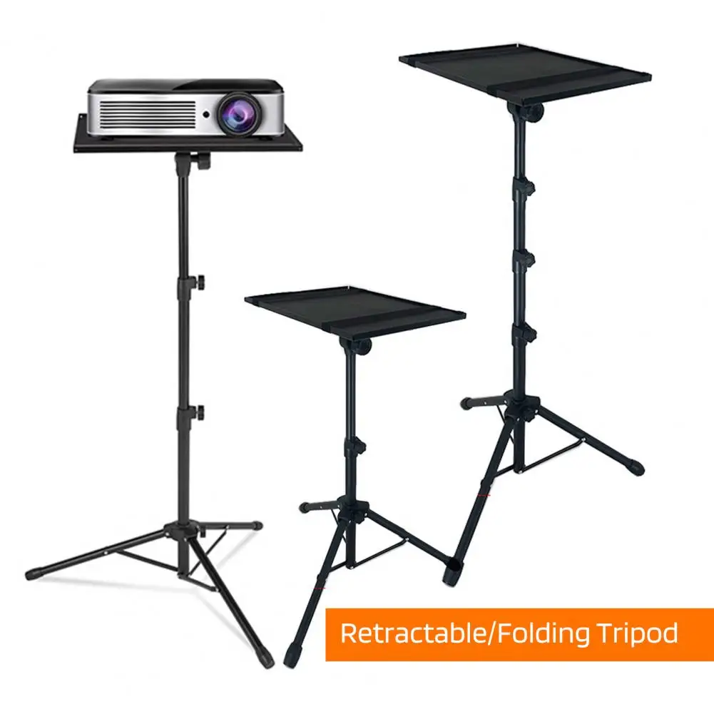 

Projector Tripod Stand Adjustable Height Projector Stand with Platform Foldable Laptop Tripod for Office Home Use Dj Equipment