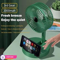Desktop Foldable Retractable Small Fan Mini Portable Charging USB Home Low Noise High Duration Standby Mini Electric Fan