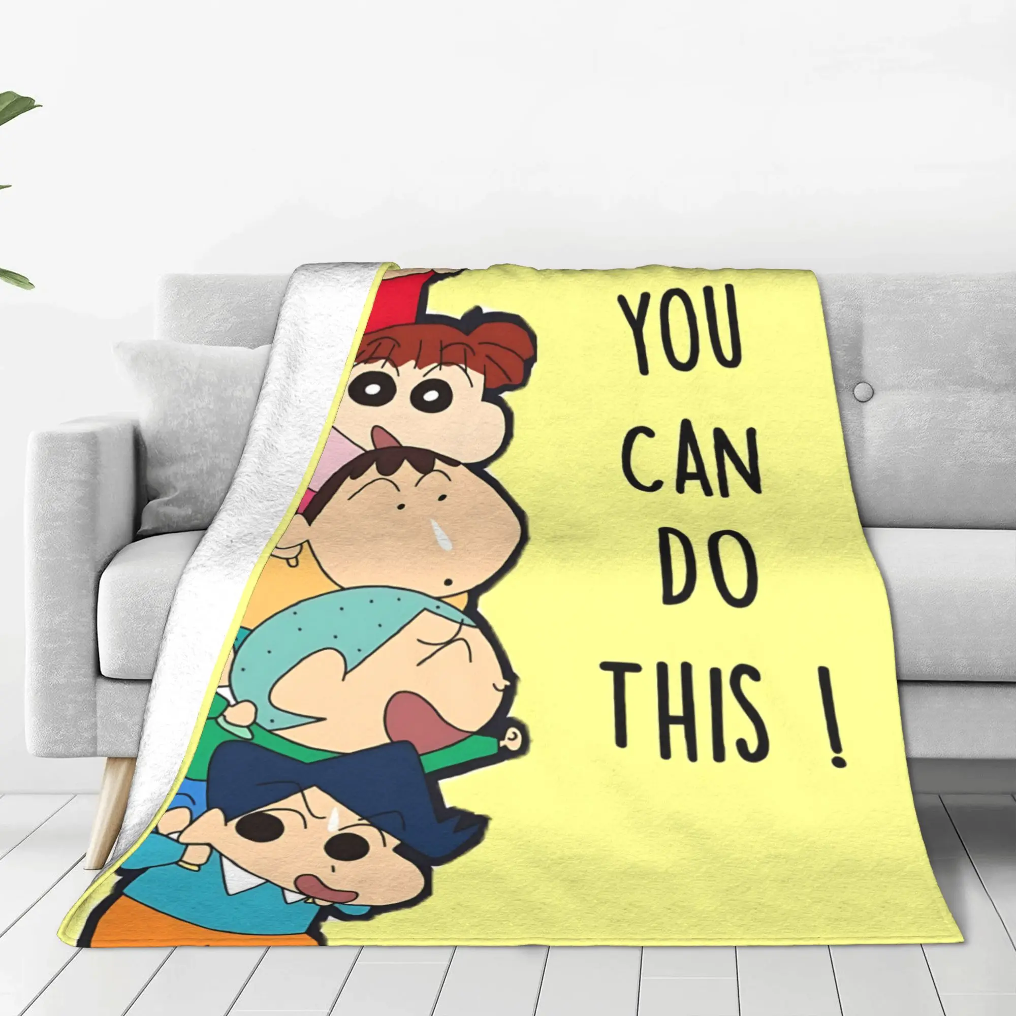 1PC Home Crayon Shin chan‌s Blanket Throw Blanket  Novelty Warm Blanket All Season Gift
