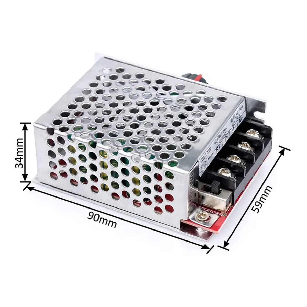A56XQ 7-70V 30A PWM คอนโทรลเลอร์ DC มอเตอร์ควบคุมความเร็วสวิทช์ควบคุม 12V 24V 36V 48V พร้อมฟิวส์ 30 แอมป์