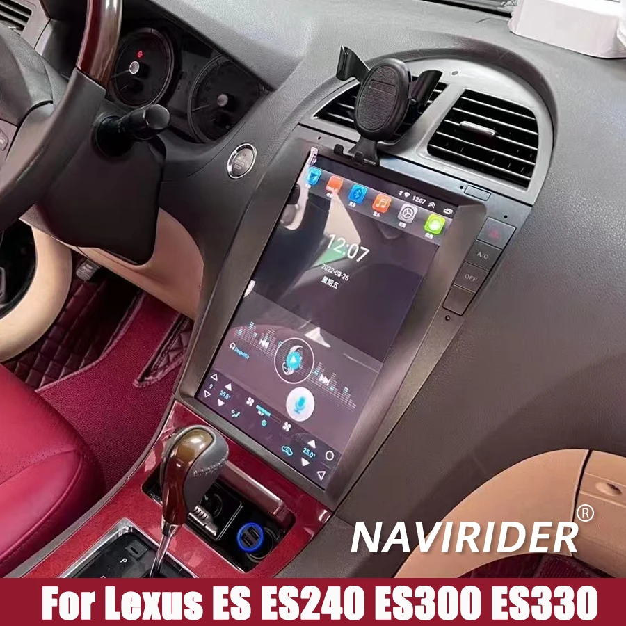 12.8 بوصة شاشة 8 + 2568G مشغل فيديو ستيريو لكزس ES ES240 ES300 ES330 ES350 2006-2012 أندرويد 15 نظام تحديد المواقع نافي CarPlay راديو السيارة #2