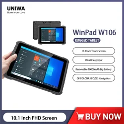 UNIWA WinPad W106 Windows Phone 10.1Inch 2 in 1 Smartphone Tablet PC 4G LTE IP65 Waterproof Windows 10 Cellphone 10000mAh 4G+64G