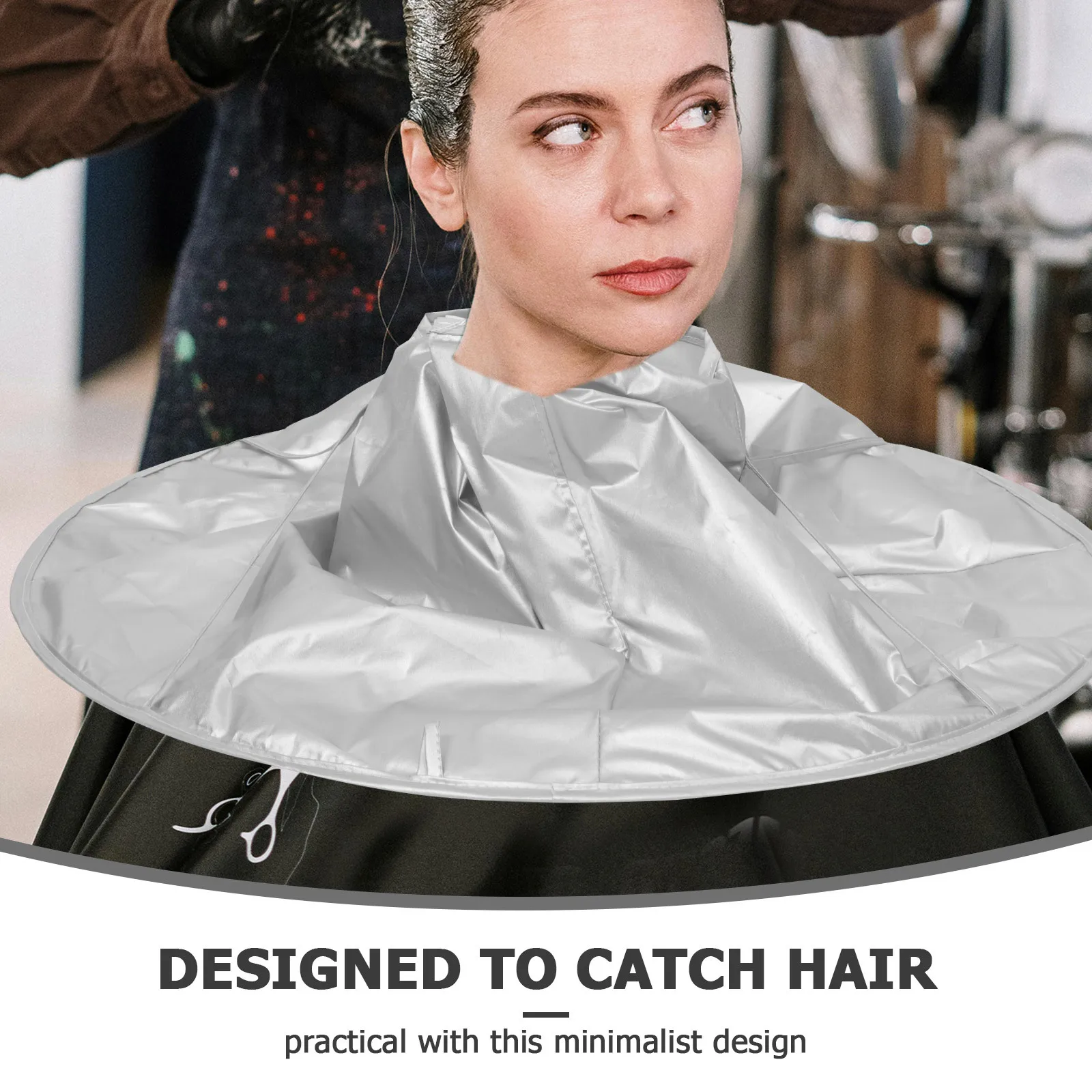 

Folding Hair Cutting Cape for Adult and Barber Use Adjustable Neck Strap Beard Catcher for Shaving Mess-Free Grooming Tool
