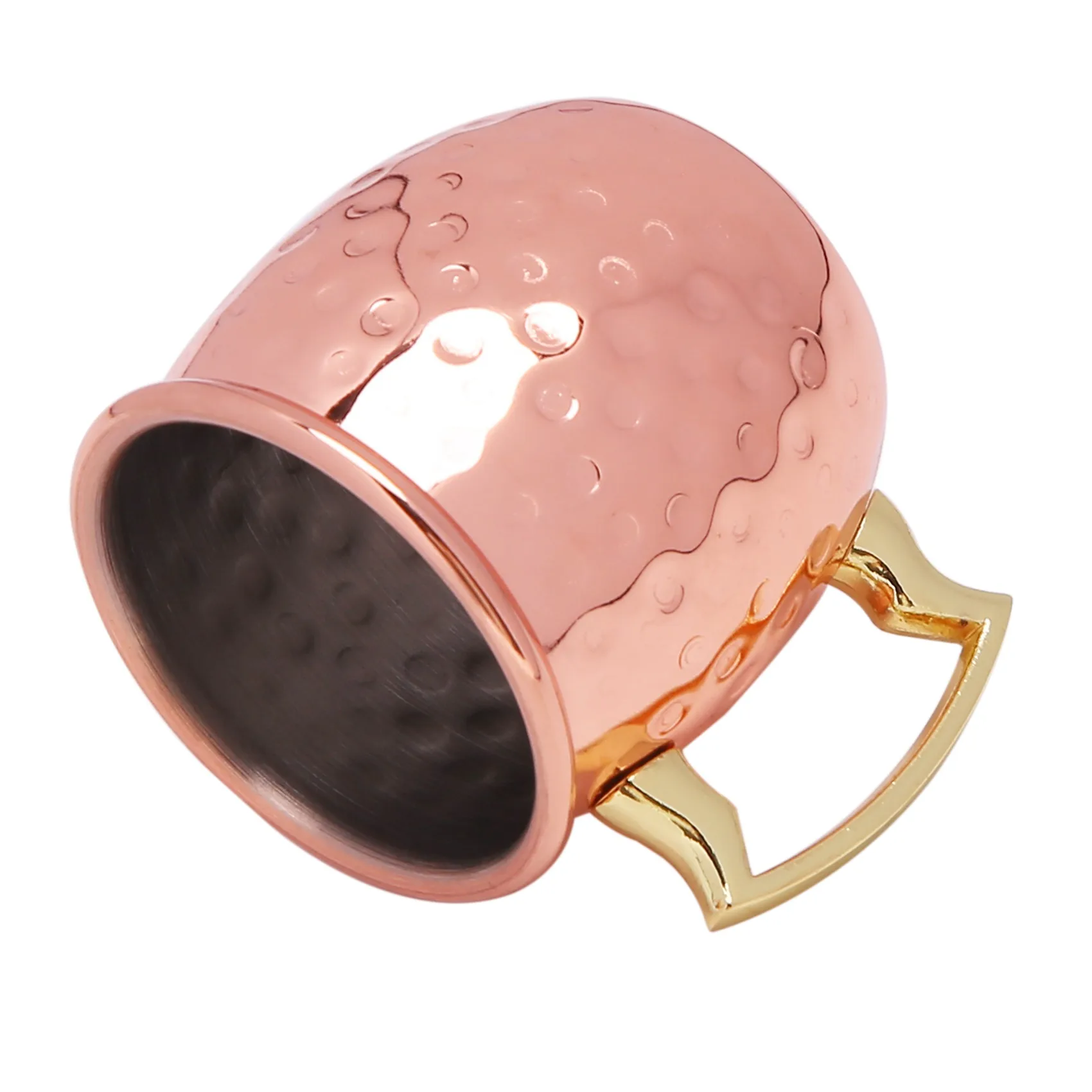 ABBN-Mini 2-Ounce الفولاذ المقاوم للصدأ موسكو البغل القدح اسبريسو أكواب صغيرة النحاس مطلي القدح النار مجموعة من 4 #1