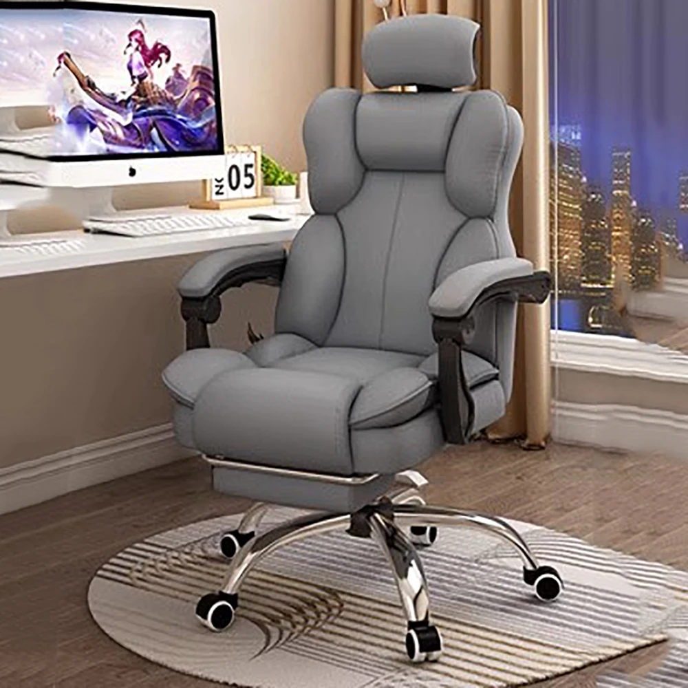 

Ergonomic Lumbar Office Chair Neck Pillow Relax Luxury Gaming Chair Comfy Swivel Chaise De Bureau Ergonomique Bedroom Furniture