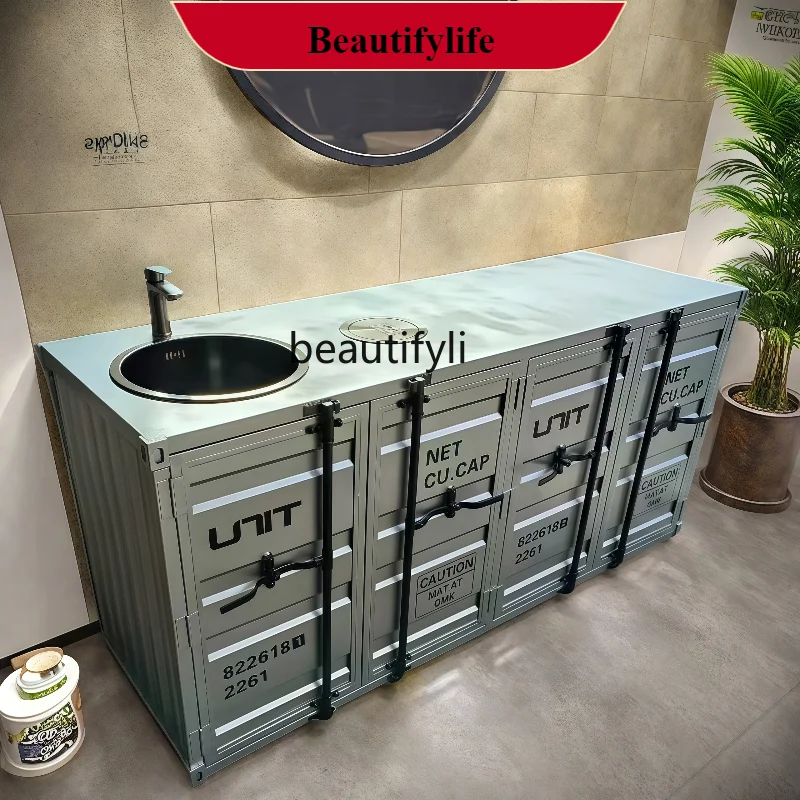 

Industrial wind wash basin commercial creative container bar wash basin cabinet column washstand