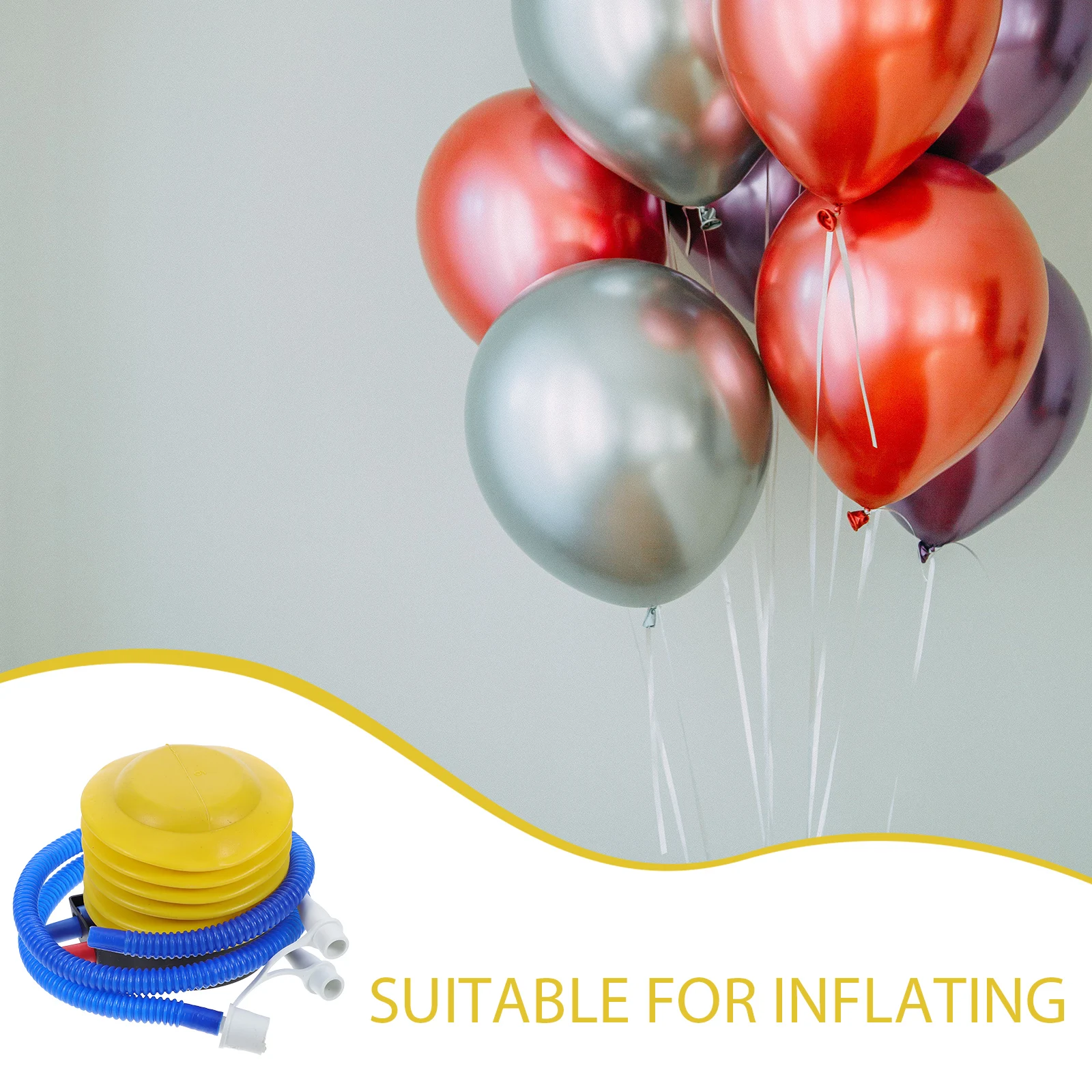 

1 Set of 2pcs Foot Air Pump Inflator Portable Bellow Balloon Inflator with Air Tube Accessories Air Foot-operated Easy-to-use