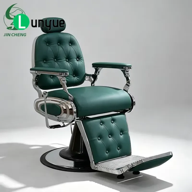 Professional Hydraulic Barber Chair for Men Modern Design Adjustable Reclining Furniture High Quality Comfortable
