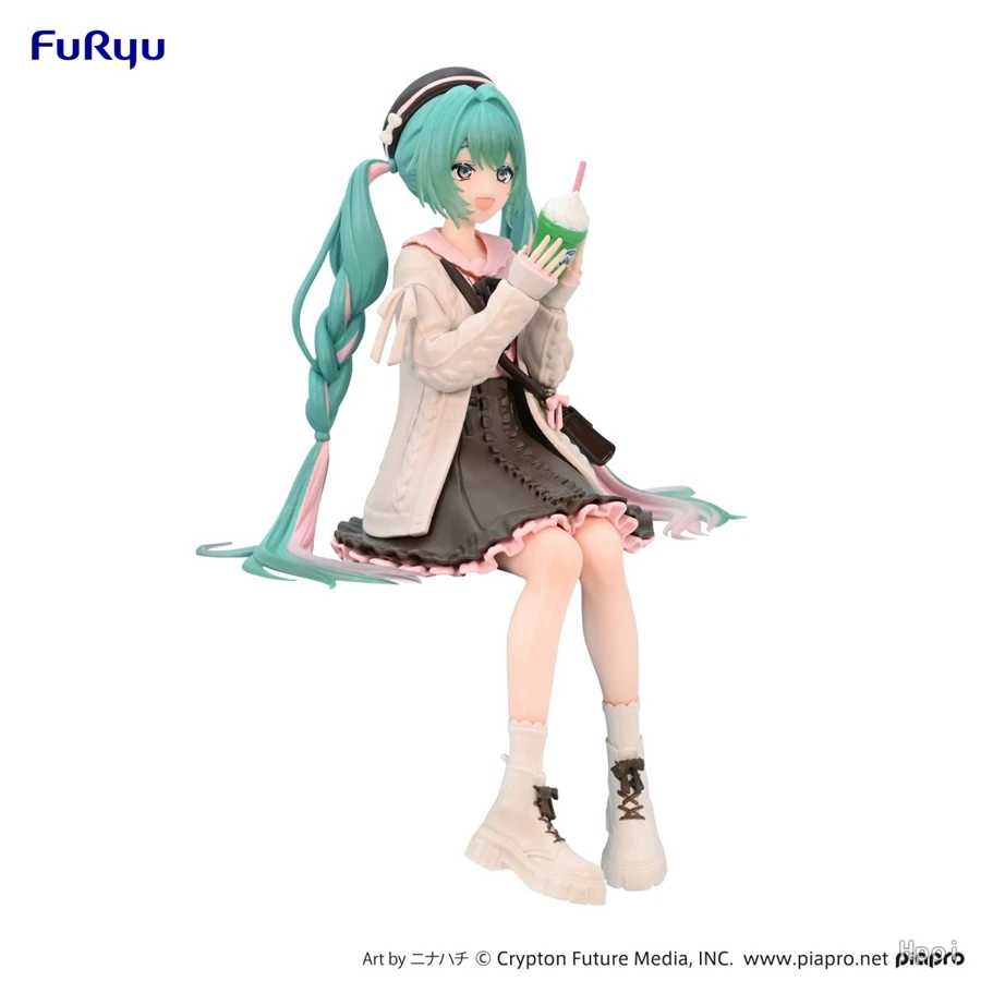 15 cm Hatsune Miku Anime Figuur Herfst Datum Miku Action Figure Kawaii Meisje Noodle Stopper Beeldje Computer Case Ornamenten Model