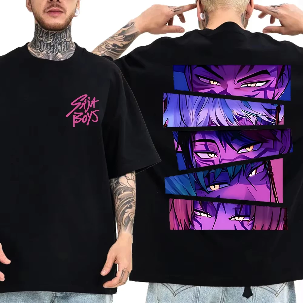 

Kpop Demon Hunter Saja Boys T-shirt Unisex Harajuku O-neck Casual Anime T-Shirt Tops