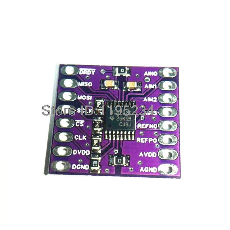 1pcs ADS1220 ADC 24 Bit Converter Module I2C Low Power 24 Bit Analog-to-Digital Converter