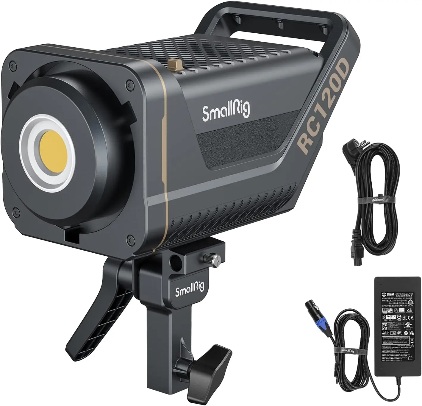 SmallRig RC 120D 120W COB LED Video Light, Support AC Adapter and 14.4V/26V V-Mount Battery- 4208
