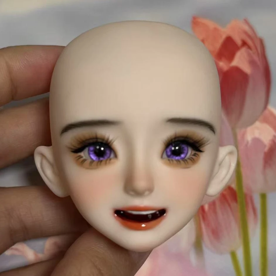Lachend Gezicht Handgemaakte Make-up Poppen Hoofd 1/6 Bjd Pop Vervanging Hoofd 30 Cm Pop Accessoires Kinderen Speelgoed Cadeau Poppen Voor meisjes