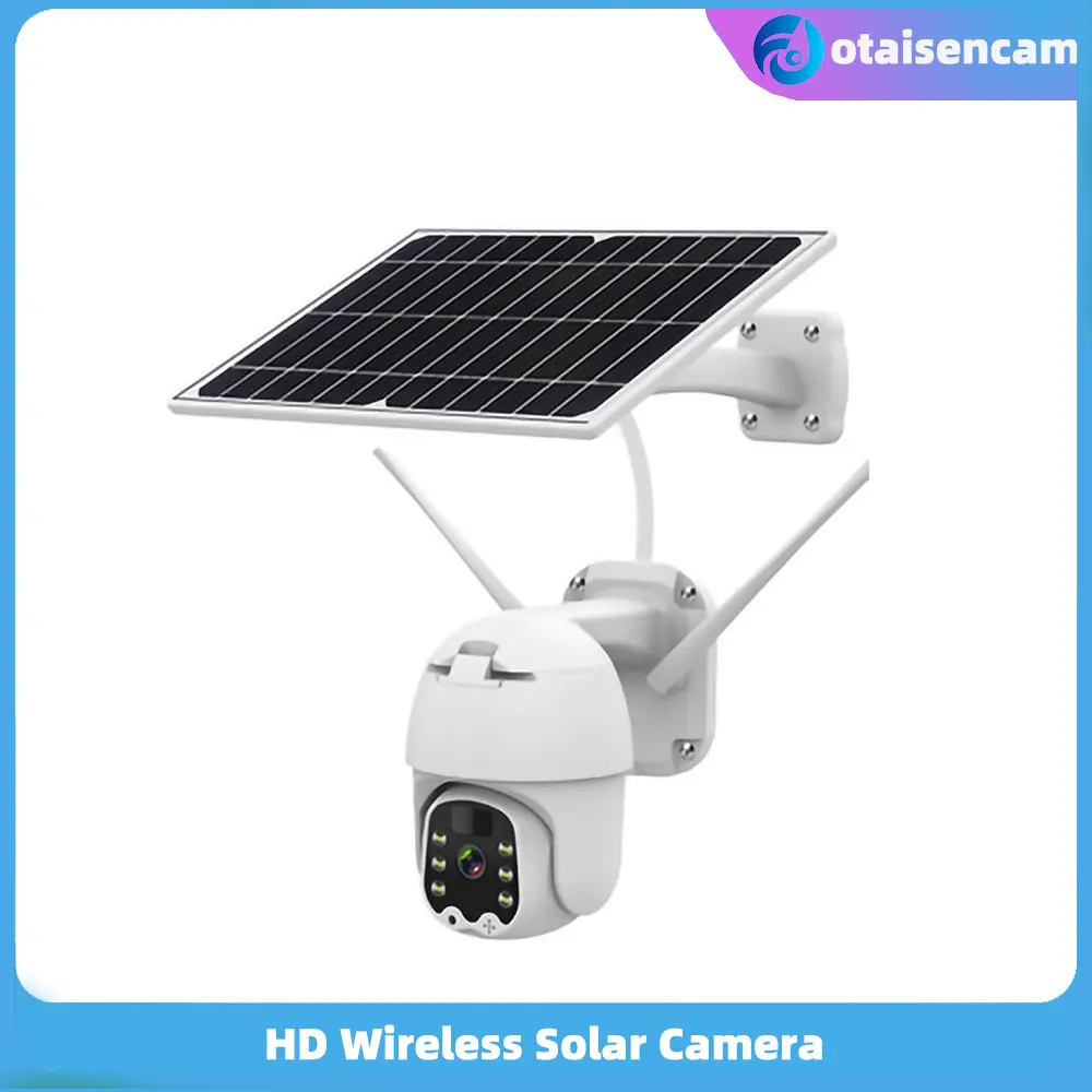 3MP WIFI PTZ 6W Solar Camera Night Vision Two-way Talk IP65 PIR Infrared Alarm Multiple Language Built-in Speaker And MIC