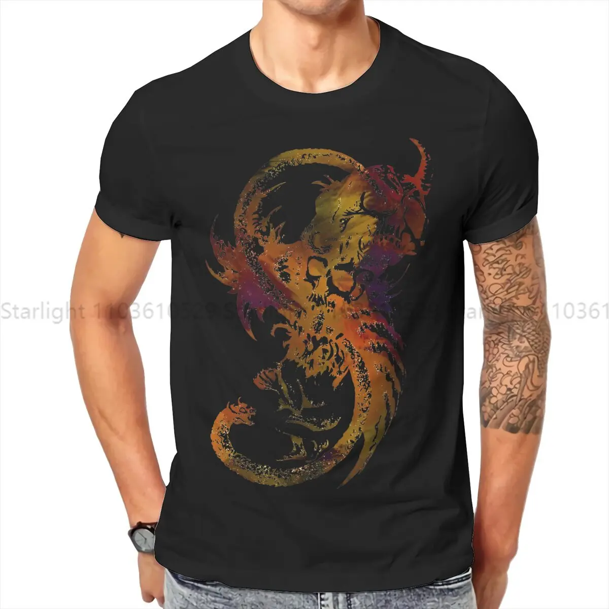 Demon Inside TShirt For Men Dragon's Dogma Clothing Fashion T Shirt Comfortable