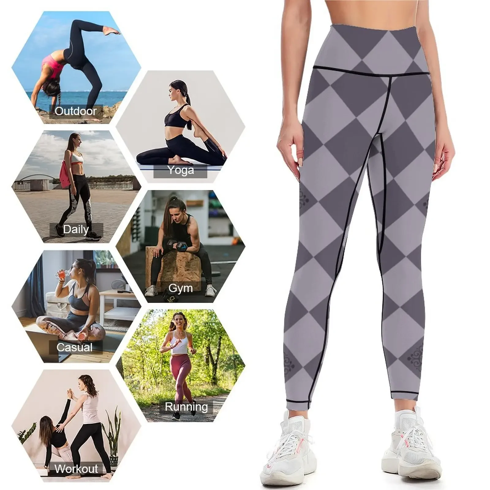 Devil Homura Harlequin Leggings Legging sexy woman gym top joggers for Women sportwear Womens Leggings 4