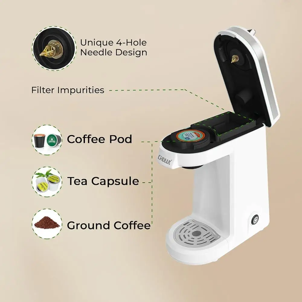 Mini cafetera con cápsula K, máquina de café de una sola porción, compacta, ligera, automática, infusor de café de una sola taza con