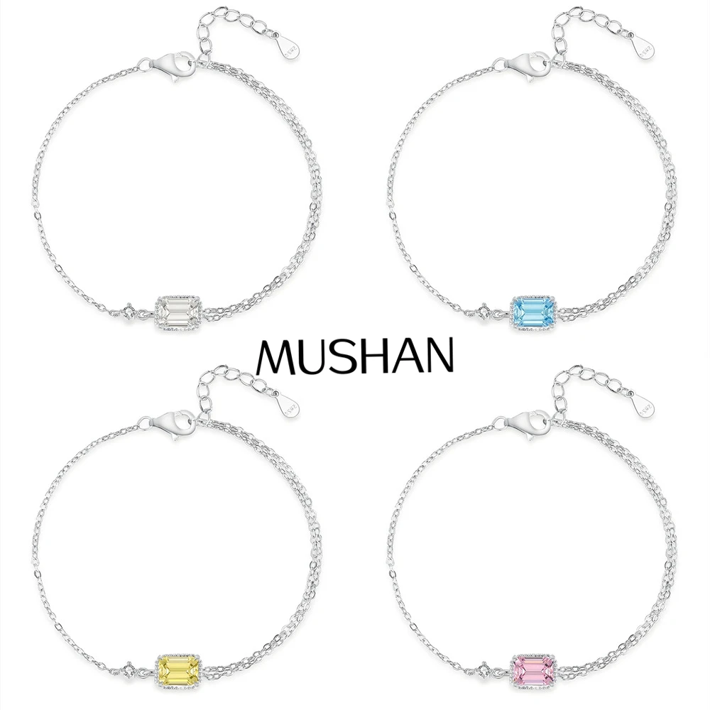 

MuShan Jewelry 925 Sterling Silver Necklace Pendant Chain HCD Diamonds Cocktail Party Best Friend Gift Women Necklaces Jewelry