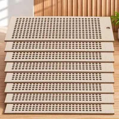 

8Pcs Blank Wooden Bookmarks DIY Hollow-Out Embroidery Craft for Students Writers Cultural Souvenir Exquisite Handmade