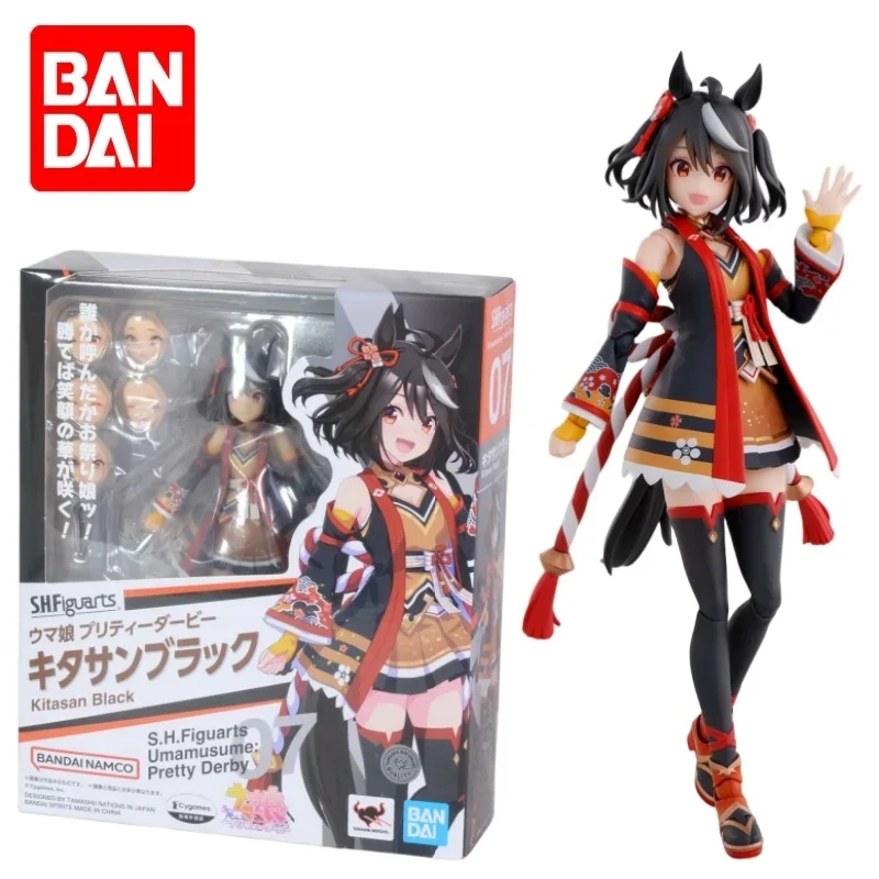 

In Stock Bandai Shf Anime Umamusume: Pretty Derby Kitasan Black Action Figure Collection Model Toy Gift