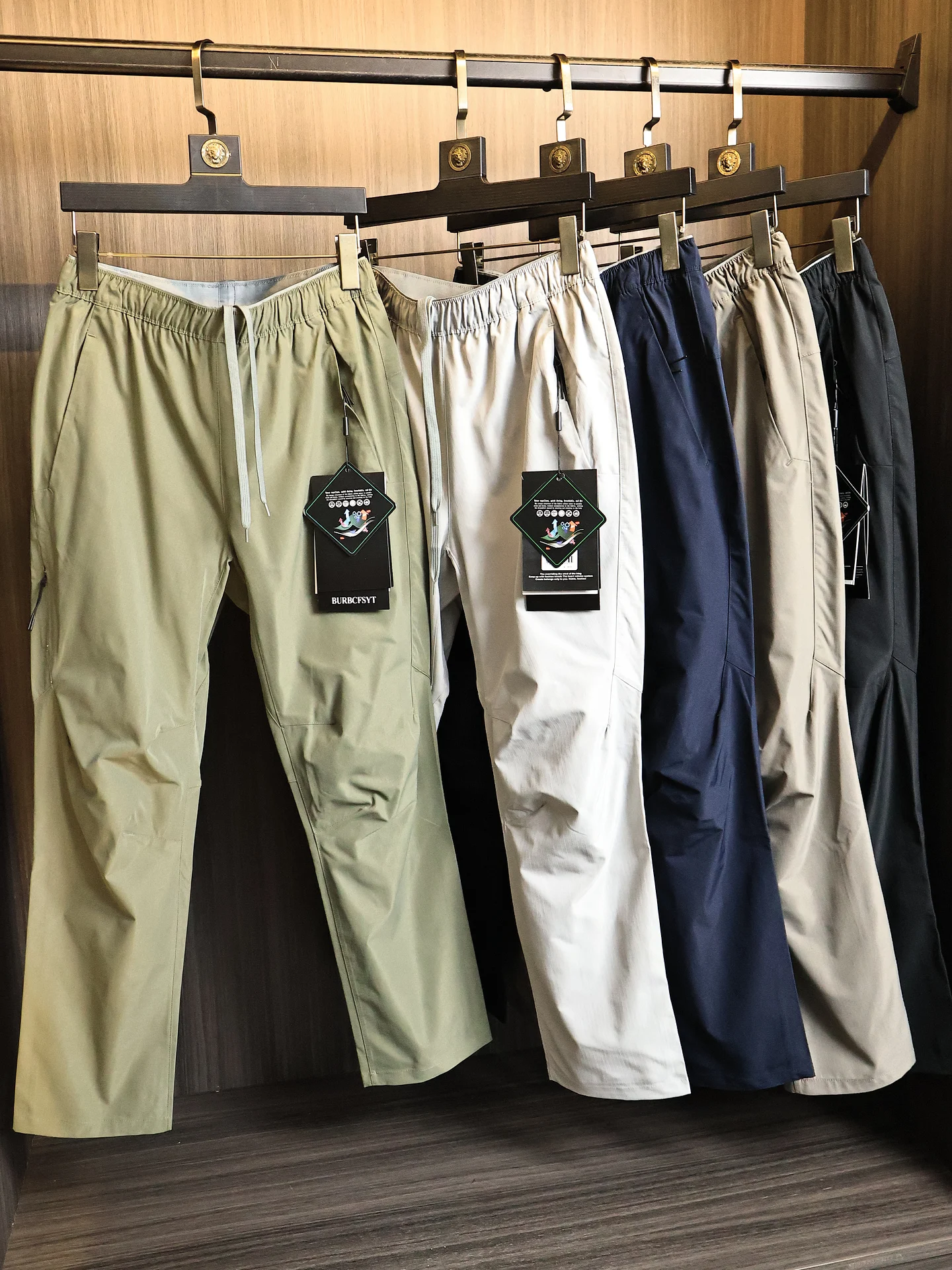 Lightweight Outdoor Function Fabric Men's Autumnal Waterproof Versatile Soft  Casual Pants Elastic Straight Leg Trousers