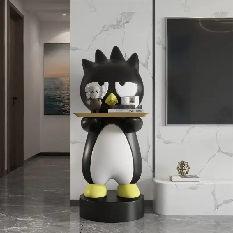 Cool penguin floor-standing ornaments TV cabinet living room sofa coffee table next to large decorative large creative welcome