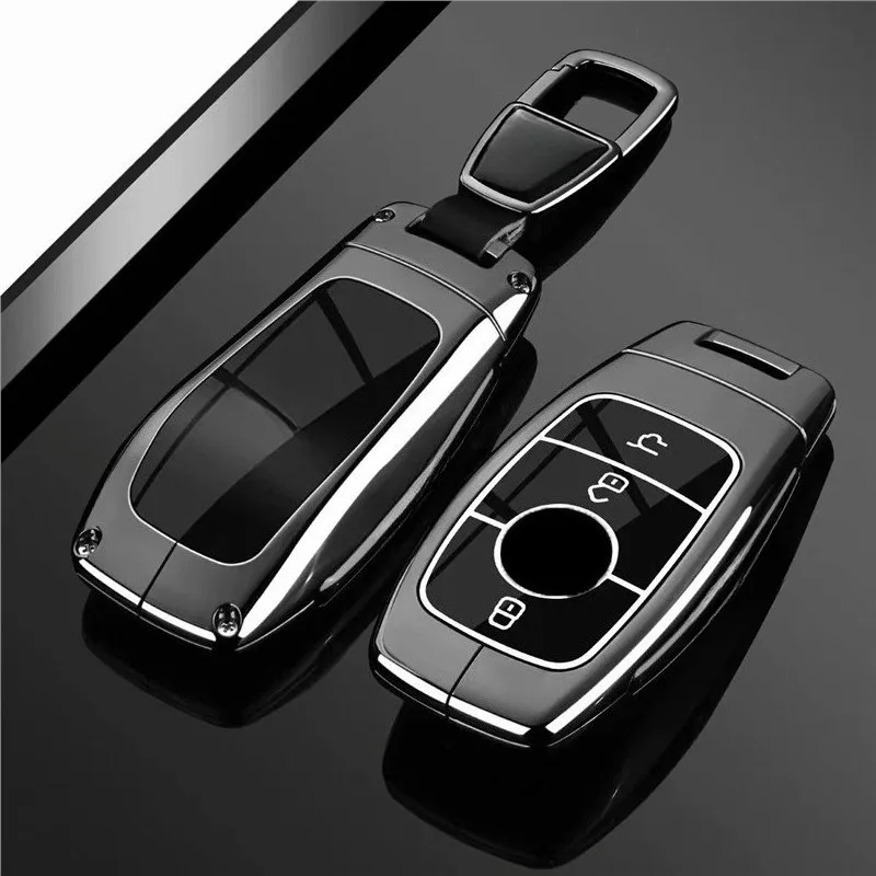 Premium Zinc Alloy Key Cover for Mercedes-Benz GLK300/GLK260/C-Class/E300L/GLE/GLS/GLC - Protective Key Case Keybag Keychain