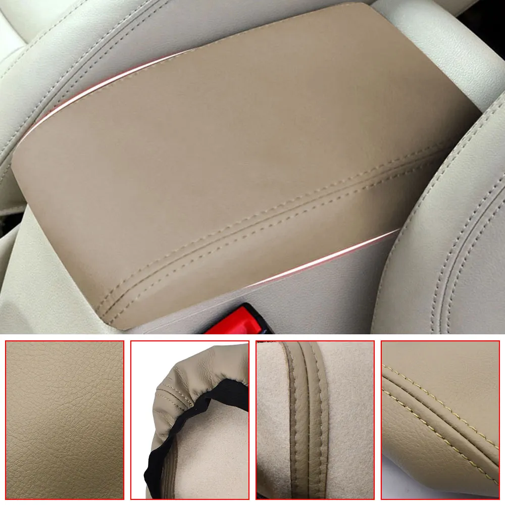 ل Volkswagen VW Tiguan mk2 2016-2020 2021 2022 مسند الذراع وحدة التحكم غطاء مراتب مضاد للماء عالي الجودة وسادة دعم صندوق مسند الذراع العلوي حصيرة بطانة تصفيف السيارة