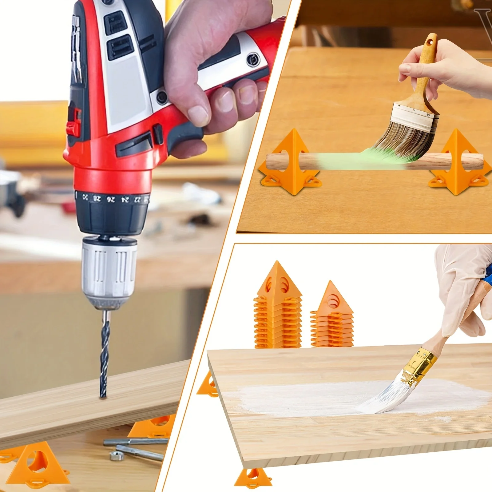 10 Pcs Pyramid Stands Painter's Painting Stands, Mini Cone Paint Stands for Canvas and Door Risers Support, Painting Pyramids