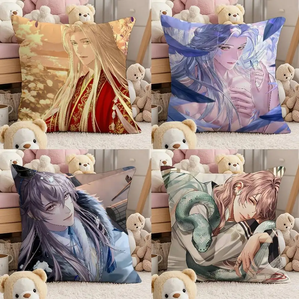 

Anime A-Ashes Of The K-Kingdom Games Pillow Case Comfort Sofa Bed Silky Elegant Invisible Zipper Custom Decorative Cushion Cover